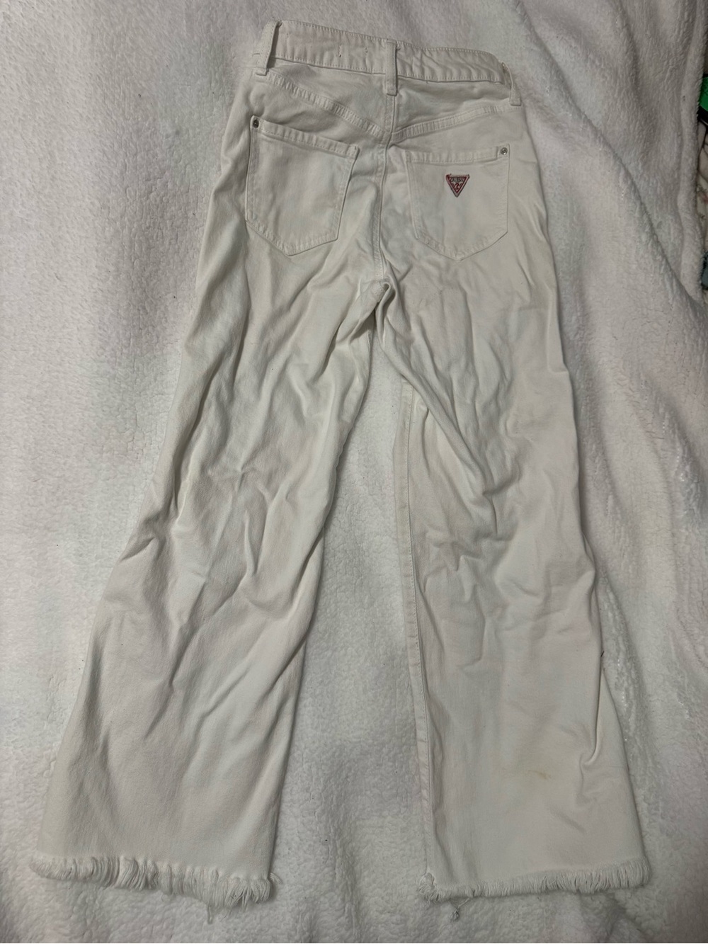 GUESS White Ripped Flare Jeans - Picture 2 of 8